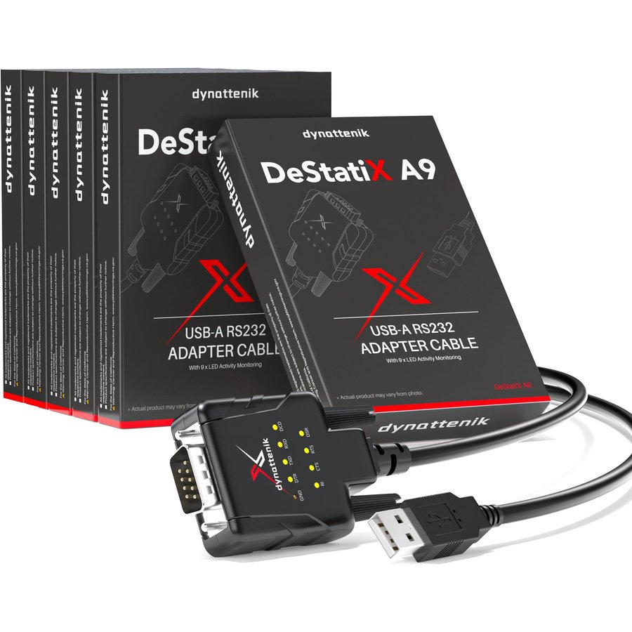 dynattenik DeStatiX-A9 FTDI USB - RS-232C 変換アダプター 6 台（6 個パック）